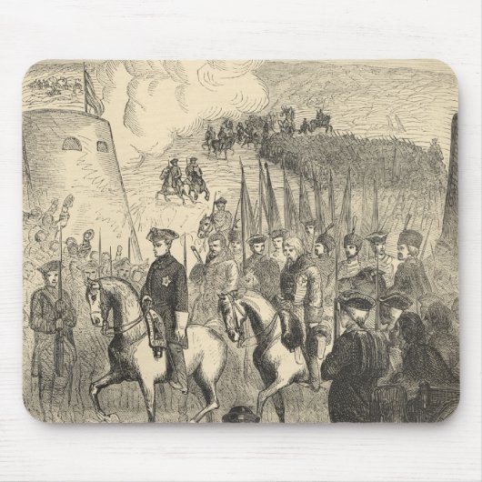 Charles XII van Zweden die Kopenhagen binnenkomt Muismat (Voorkant)