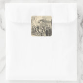 Charles XII van Zweden die Kopenhagen binnenkomt Vierkante Sticker (Tas)