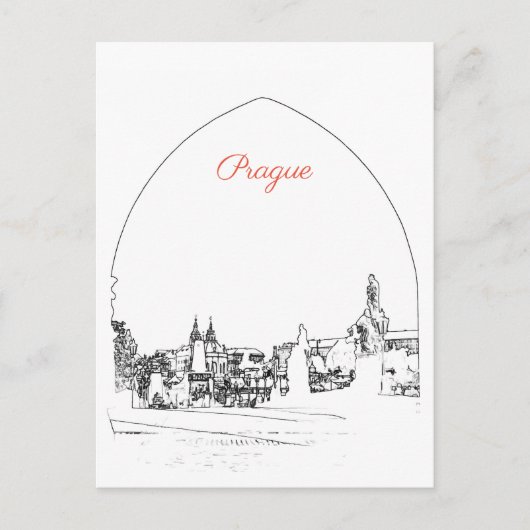 Charlesbrug in Praag Briefkaart (Voorkant)