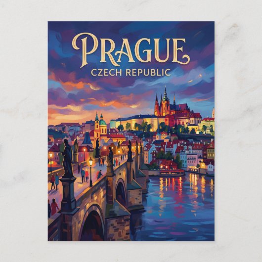 Charlesbrug Tsjechië Briefkaart (Voorkant)