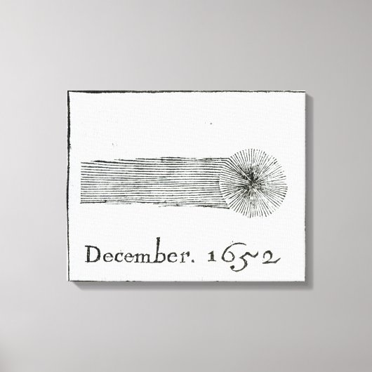 Charles's Comet, december 1652 Canvas Afdruk (Voorkant)
