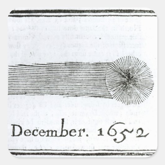 Charles's Comet, december 1652 Vierkante Sticker (Voorkant)