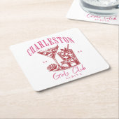 Charleston 90s vrijgezellenfeest kartonnen onderzetters (Schuin)