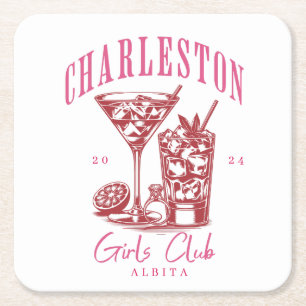 Charleston 90s vrijgezellenfeest kartonnen onderzetters