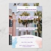 Charleston Bachelorette Bash Uitnodiging (Voorkant / Achterkant)