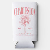 Charleston Bachelorette Custom Luxe Sociale Club Seltzer Blikjeskoeler (Achterkant)