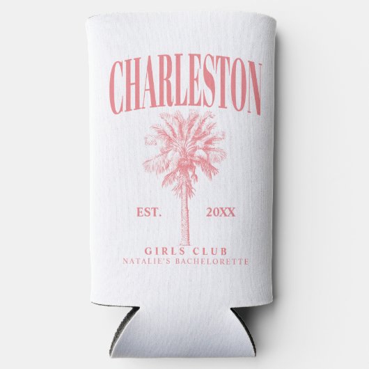Charleston Bachelorette Custom Luxe Sociale Club Seltzer Blikjeskoeler (Voorkant)