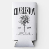 Charleston Bachelorette Custom Luxe Sociale Club Seltzer Blikjeskoeler (Achterkant)