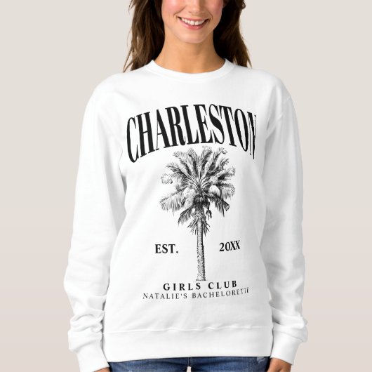 Charleston Bachelorette Custom Luxe Sociale Club Trui (Voorkant)