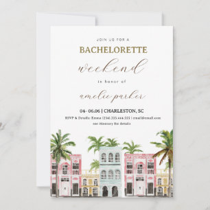 Charleston Bachelorette Invitation & Itinerary Kaart