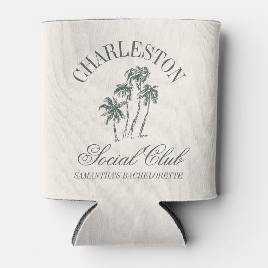 Charleston Bachelorette Palm Tree Social Club Blikjeskoeler (Voorkant)