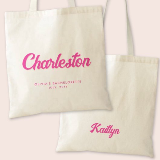 Charleston Bachelorette Party gepersonaliseerd Tas
