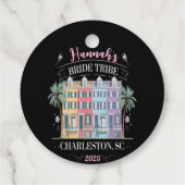  Charleston Bachelorette Party T-shirt Bedankjes Labels (Achterkant)
