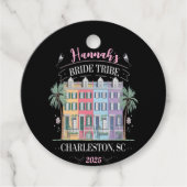 Charleston Bachelorette Party T-shirt Bedankjes Labels (Voorkant)