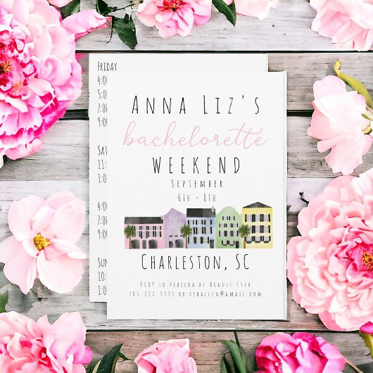 Charleston Bachelorette Party Weekend Route Kaart