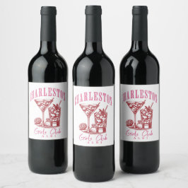 Charleston Bachelorette South Carolina Wijn Etiket