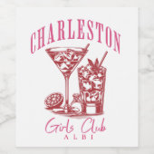 Charleston Bachelorette South Carolina Wijn Etiket (Enkel label)