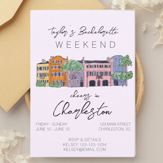 Charleston Bachelorette uitnodiging & details