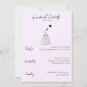 Charleston Bachelorette uitnodiging & details (Achterkant)