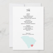 Charleston Bachelorette Weekend Kaart (Achterkant)