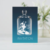 Charleston Birthday Vip Aquatic Ombre Kaart (Staand voorkant)