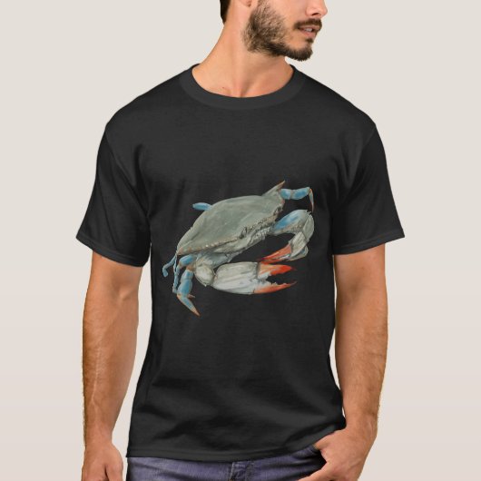 Charleston Blauwe Krab T-shirt (Voorkant)
