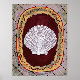 Charleston Boerderij Shell Print Wall Hanging