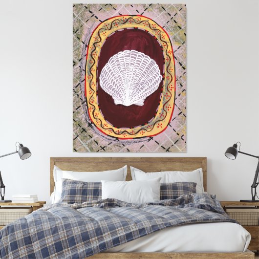 Charleston Boerderij Shell Print Wall Hanging (Insitu (Slaapkamer))