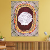Charleston Boerderij Shell Print Wall Hanging (Insitu (Woonkamer))