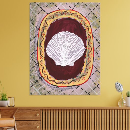 Charleston Boerderij Shell Print Wall Hanging (Insitu (Woonkamer))