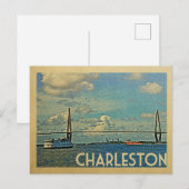 Charleston Briefkaart South Carolina Vintage Trave (Voorkant / Achterkant)