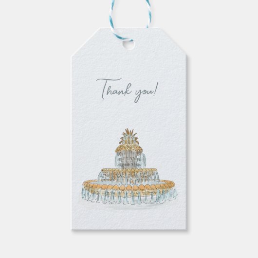 Charleston bruiloft cadeaulabel (Voorkant)