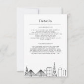 Charleston Bruiloft | Details gast Kaart (Voorkant)