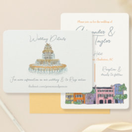 Charleston bruiloft details Waterverf