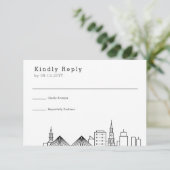 Charleston bruiloft | Gestileerde Skyline RSVP (Staand voorkant)