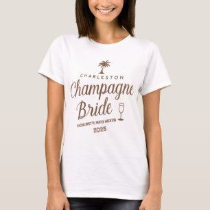 Charleston Champagne Bruid Op Maat Gemaakte Meid T-shirt