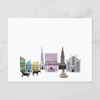 Charleston City Skyline Artwork Aankondigingskaart