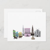 Charleston City Skyline Artwork Aankondigingskaart (Voorkant / Achterkant)