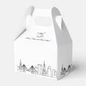 Charleston | City Skyline Wedding Favor Favor Box Bedankdoosjes (Achterkant)