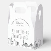 Charleston | City Skyline Wedding Favor Favor Box Bedankdoosjes (Geopend)