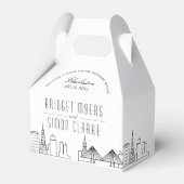 Charleston | City Skyline Wedding Favor Favor Box Bedankdoosjes (Voorkant Zijde)