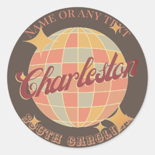 Charleston City, South Carolina Ronde Sticker