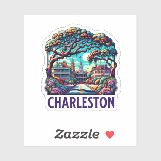 Charleston City South Carolina USA Sticker (Vel)