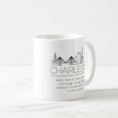 Charleston City Stylized Skyline | Aangepaste slog Koffiemok (Voorkant rechts)