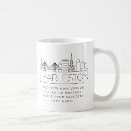 Charleston City Stylized Skyline | Aangepaste slog Koffiemok