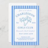 Charleston Coastal Bachelorette reisweekend Kaart (Voorkant / Achterkant)