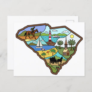 Charleston Columbia South Carolina Myrtle Beach Briefkaart