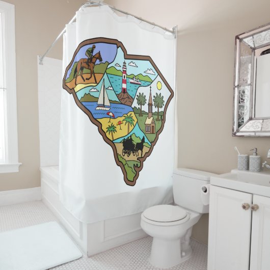 Charleston Columbia South Carolina Myrtle Beach Douchegordijn (In situ)