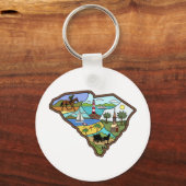 Charleston Columbia South Carolina Myrtle Beach Sleutelhanger (Voorkant)