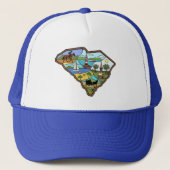 Charleston Columbia South Carolina Myrtle Beach Trucker Pet (Voorkant)